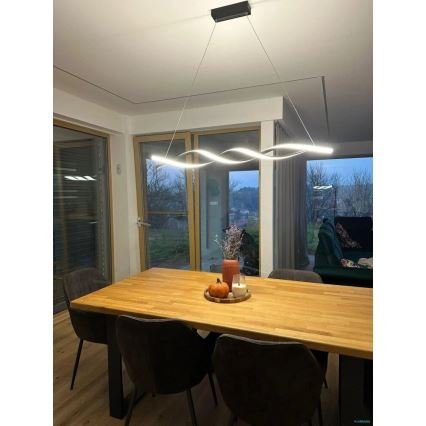 LED Hanglamp aan een koord TWIST LED/37W/230V 4000K 120 cm goud