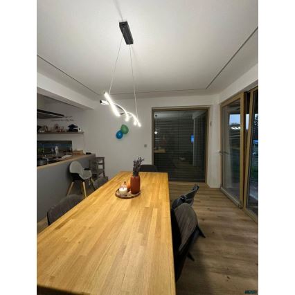 LED Hanglamp aan een koord TWIST LED/37W/230V 4000K 120 cm goud