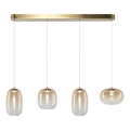 LED Hanglamp aan een koord VASO LED/15W/230V goud/gerookt