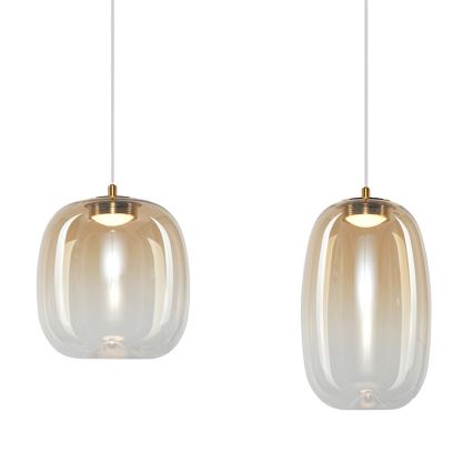 LED Hanglamp aan een koord VASO LED/15W/230V goud/gerookt