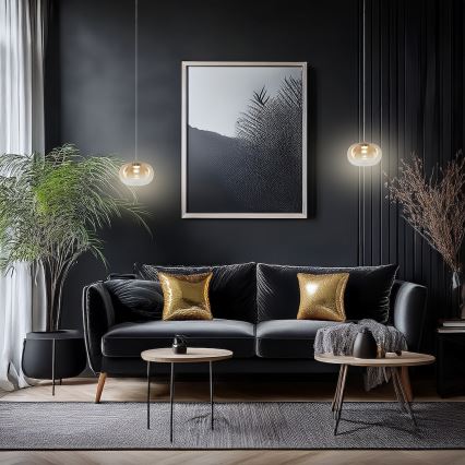 LED Hanglamp aan een koord VASO LED/4W/230V diameter 18 cm goud/gerookt