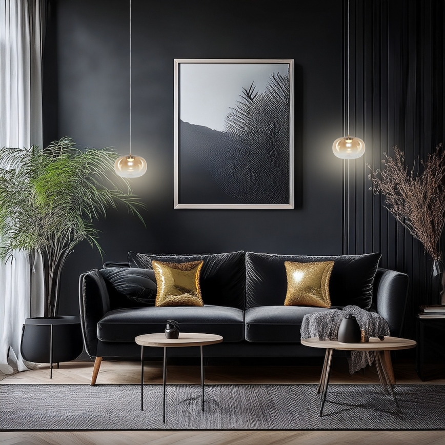 LED Hanglamp aan een koord VASO LED/4W/230V diameter 18 cm goud/gerookt