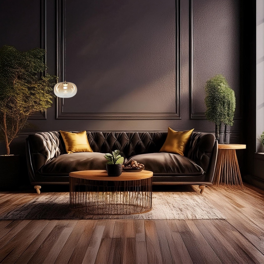 LED Hanglamp aan een koord VASO LED/4W/230V diameter 18 cm goud/gerookt