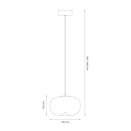 LED Hanglamp aan een koord VASO LED/4W/230V diameter 18 cm goud/gerookt