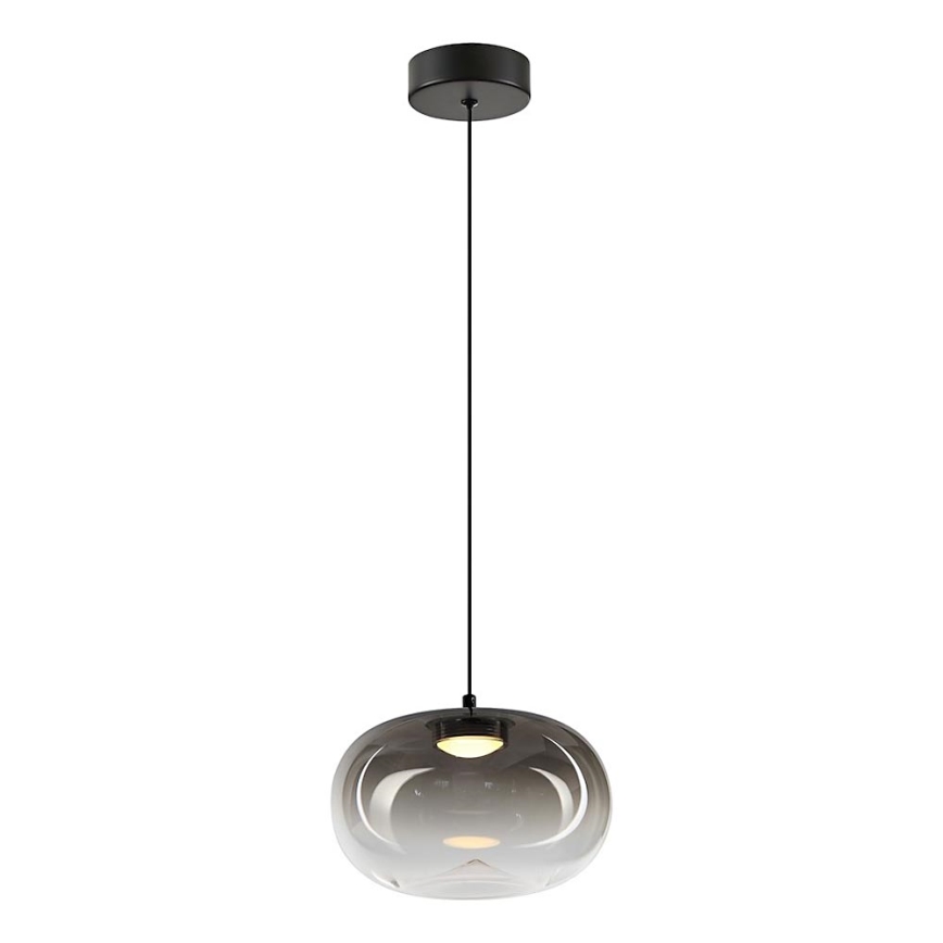 LED Hanglamp aan een koord VASO LED/4W/230V diameter 18 cm zwart/gerookt