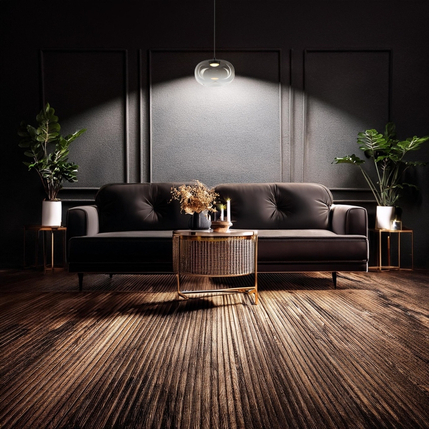 LED Hanglamp aan een koord VASO LED/4W/230V diameter 18 cm zwart/gerookt