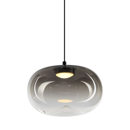 LED Hanglamp aan een koord VASO LED/4W/230V diameter 18 cm zwart/gerookt
