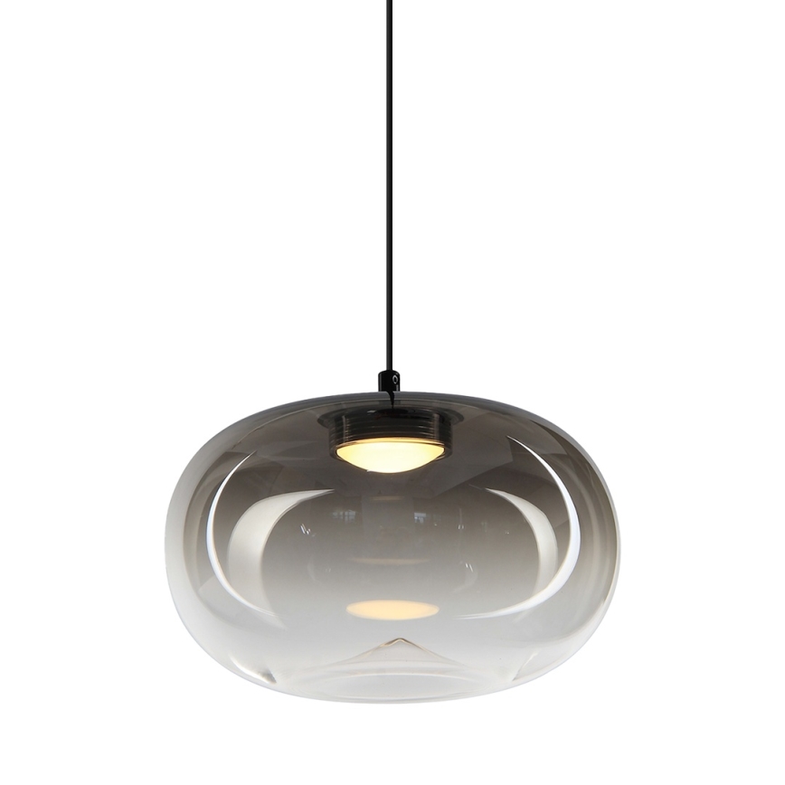LED Hanglamp aan een koord VASO LED/4W/230V diameter 18 cm zwart/gerookt