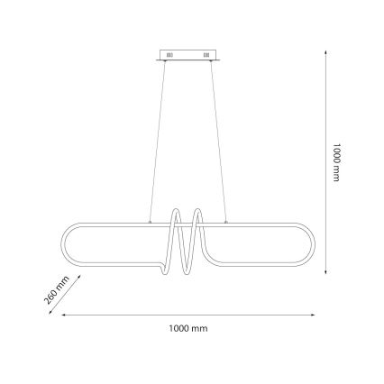LED Hanglamp aan een koord VERTIGO LED/54W/230V zwart