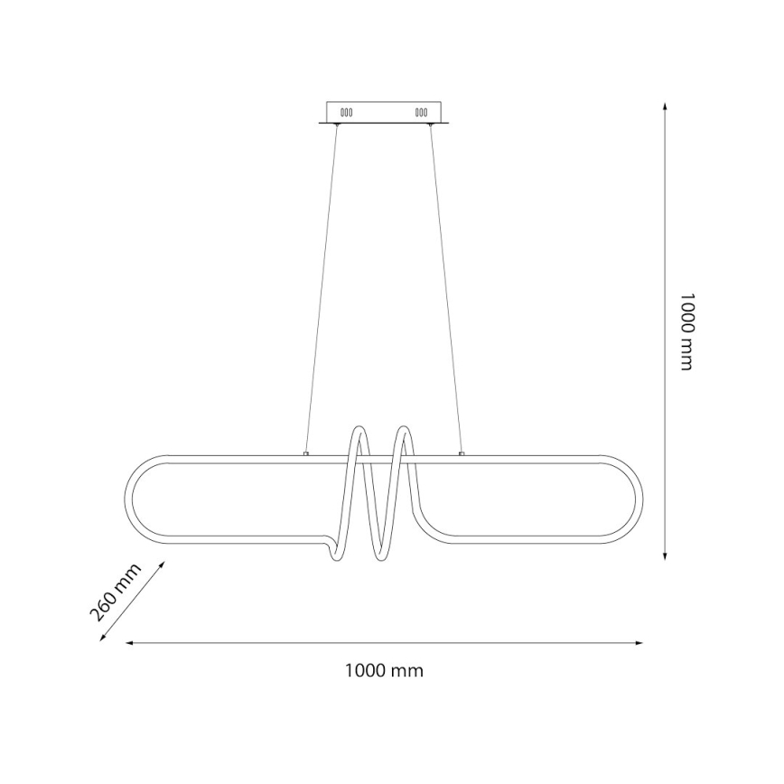LED Hanglamp aan een koord VERTIGO LED/54W/230V zwart