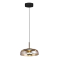 LED Hanglamp aan een koord VETRO LED/6W/230V diameter 23 cm beige/zwart