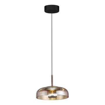 LED Hanglamp aan een koord VETRO LED/6W/230V diameter 23 cm beige/zwart