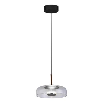 LED Hanglamp aan een koord VETRO LED/6W/230V diameter 23 cm grijs/zwart