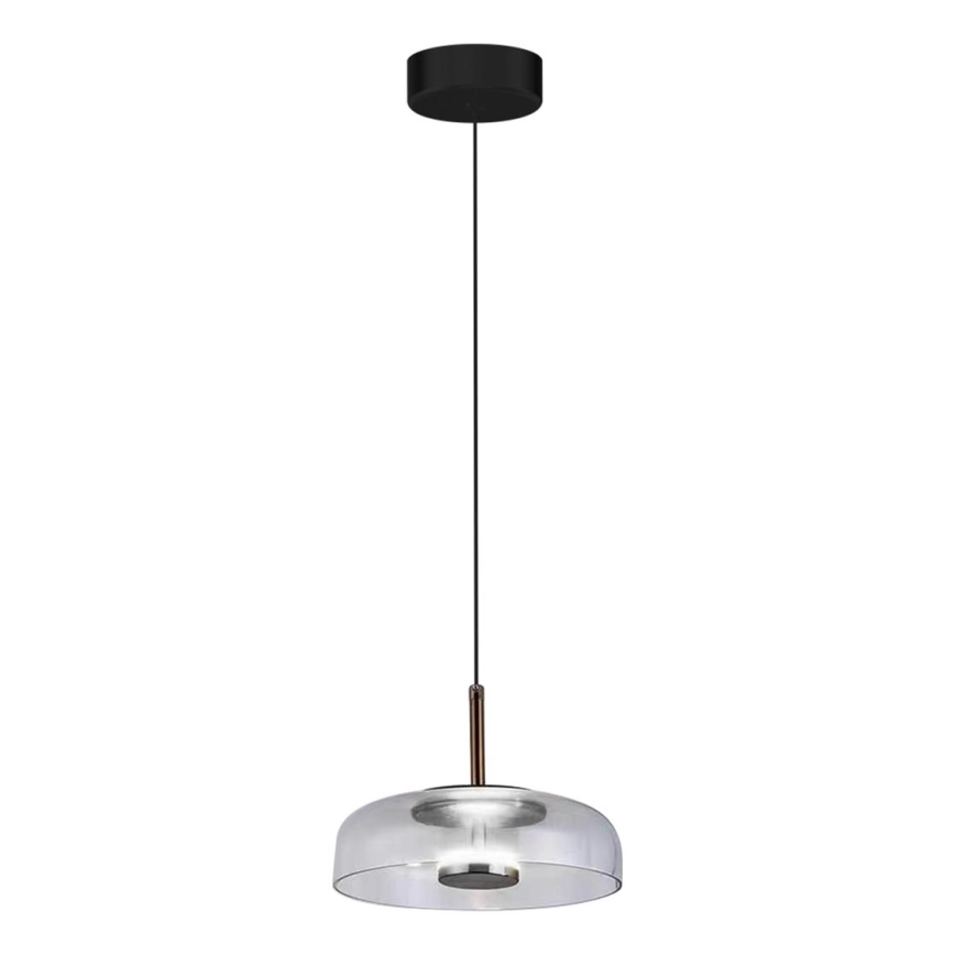 LED Hanglamp aan een koord VETRO LED/6W/230V diameter 23 cm grijs/zwart