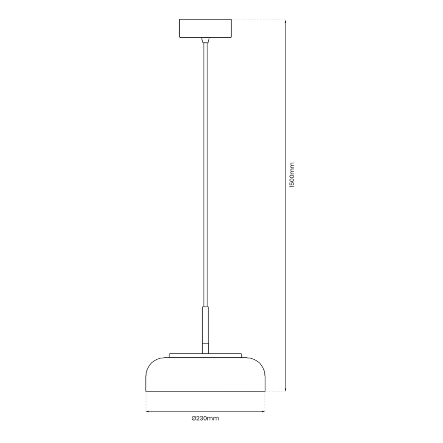 LED Hanglamp aan een koord VETRO LED/6W/230V diameter 23 cm grijs/zwart