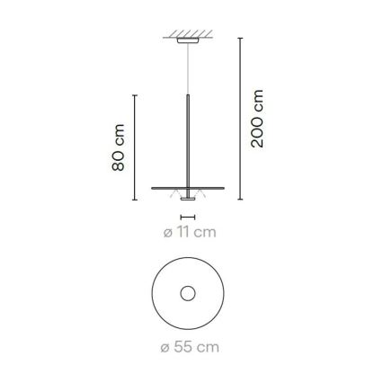LED Hanglamp aan een koord VIBIA LED/13,5W/230V CRI90