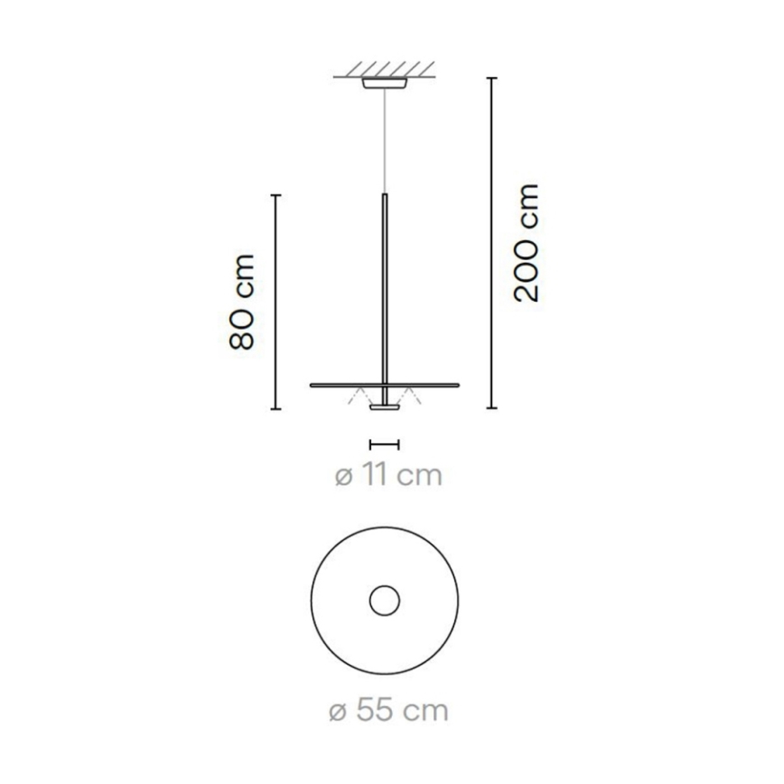 LED Hanglamp aan een koord VIBIA LED/13,5W/230V CRI90