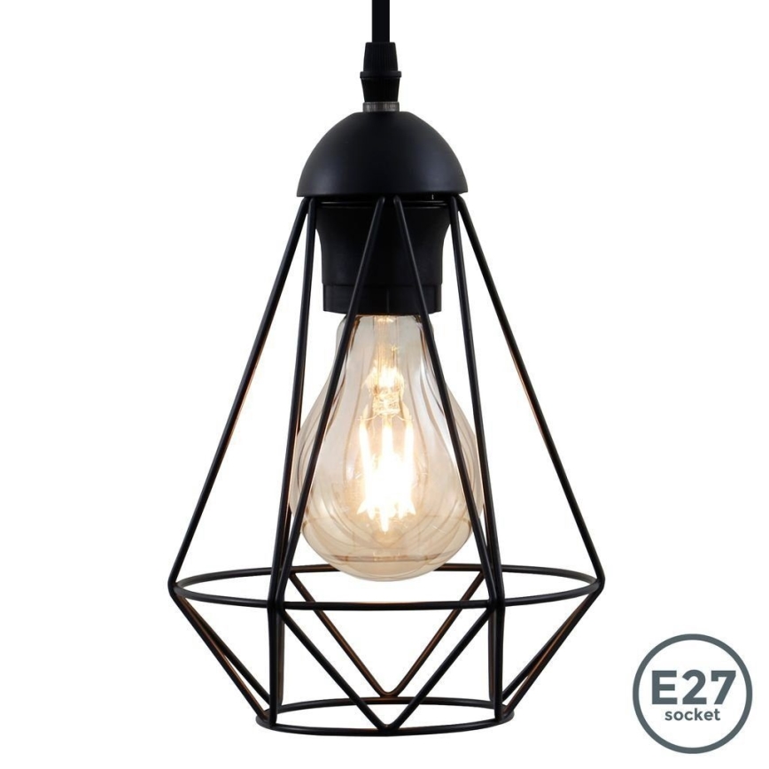 LED-hanglamp aan kabel 1xE27/6,5W/230V 2500K zwart