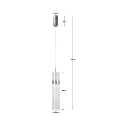 LED-hanglamp aan kabel AMBIENTE LED/6W/230V 3000/4000/6000K glanzend chroom