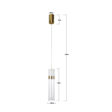 LED-hanglamp aan kabel AMBIENTE LED/6W/230V 3000/4000/6000K goudkleurig