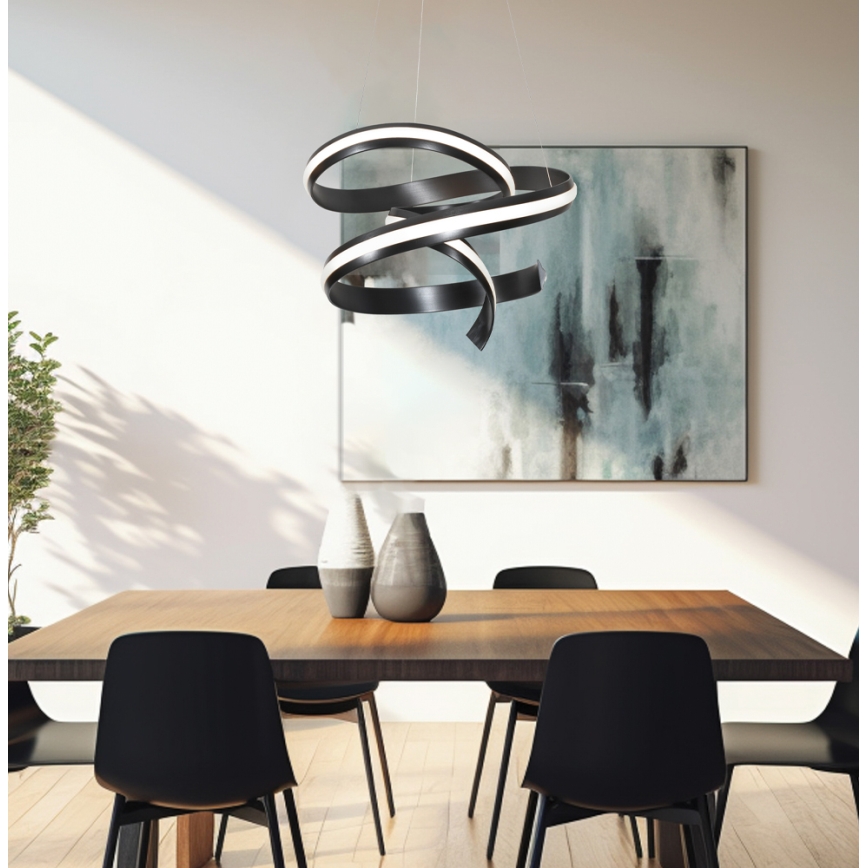 LED-hanglamp aan kabel AREZIA LED/62W/230V zwart