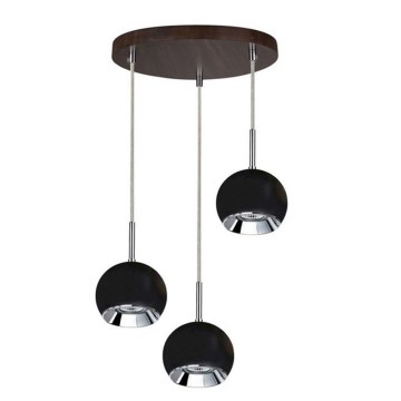 LED Hanglamp aan kabel BALL WOOD 3xGU10/5W/230V beukenhout