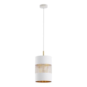 LED-hanglamp aan kabel BOGART 1xE27/15W/230V wit/goud