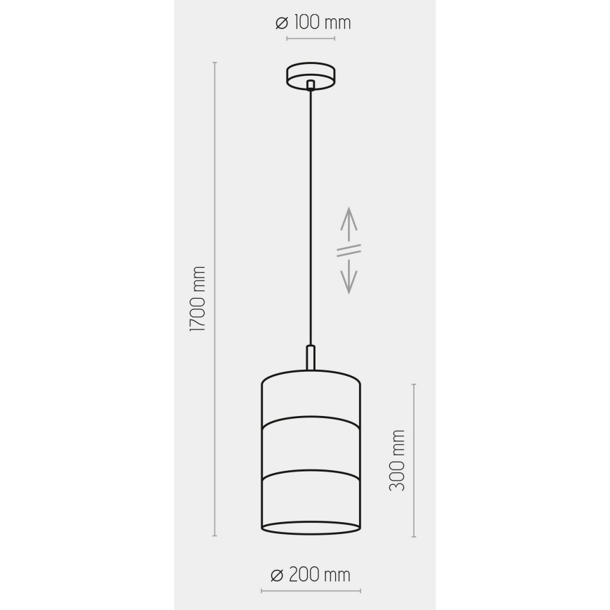 LED-hanglamp aan kabel BOGART 1xE27/15W/230V wit/goud