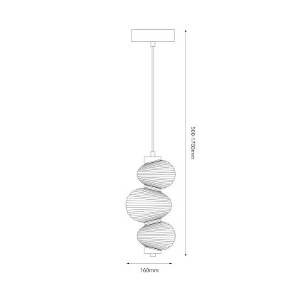 LED-hanglamp aan kabel BOLLA LED/12W/230V Ø 16 cm glanzend chroom/rookgrijs