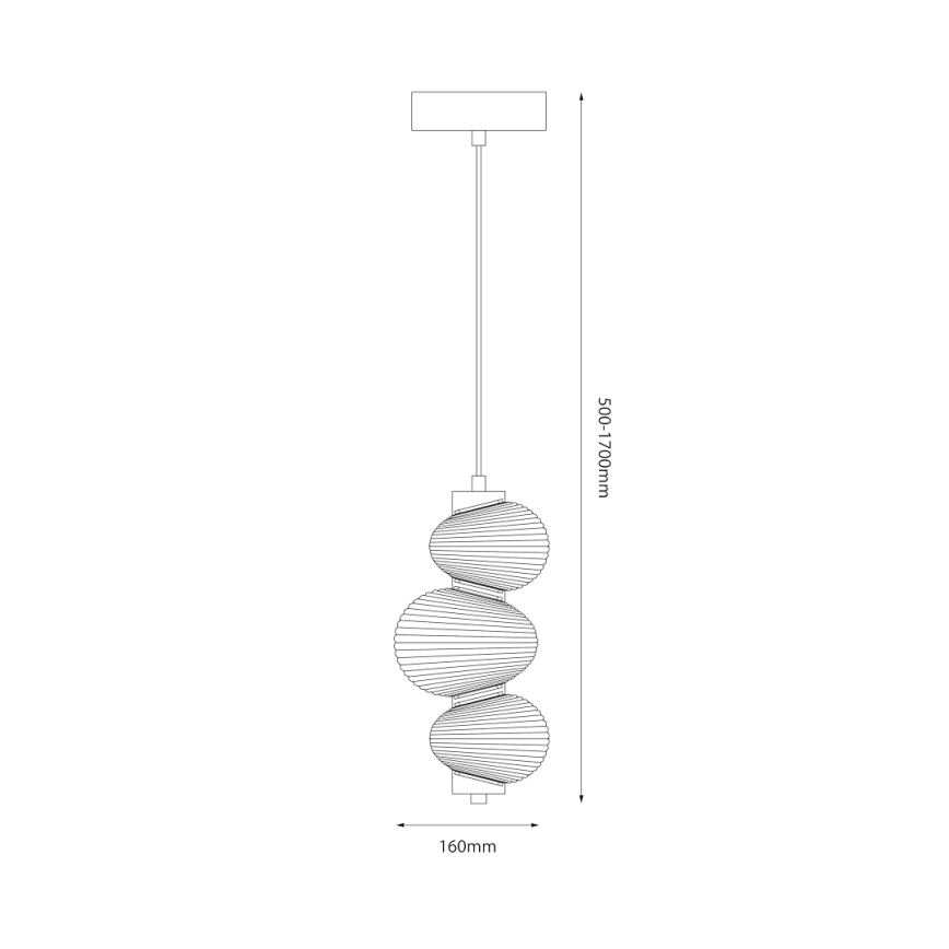 LED-hanglamp aan kabel BOLLA LED/12W/230V Ø 16 cm glanzend chroom/rookgrijs