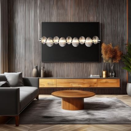 LED-hanglamp aan kabel BOLLA LED/32W/230V glanzend chroom/rookgrijs