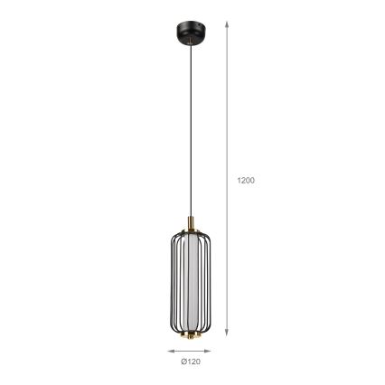 LED-hanglamp aan kabel BONNIE LED/15W/230V 3000K zwart