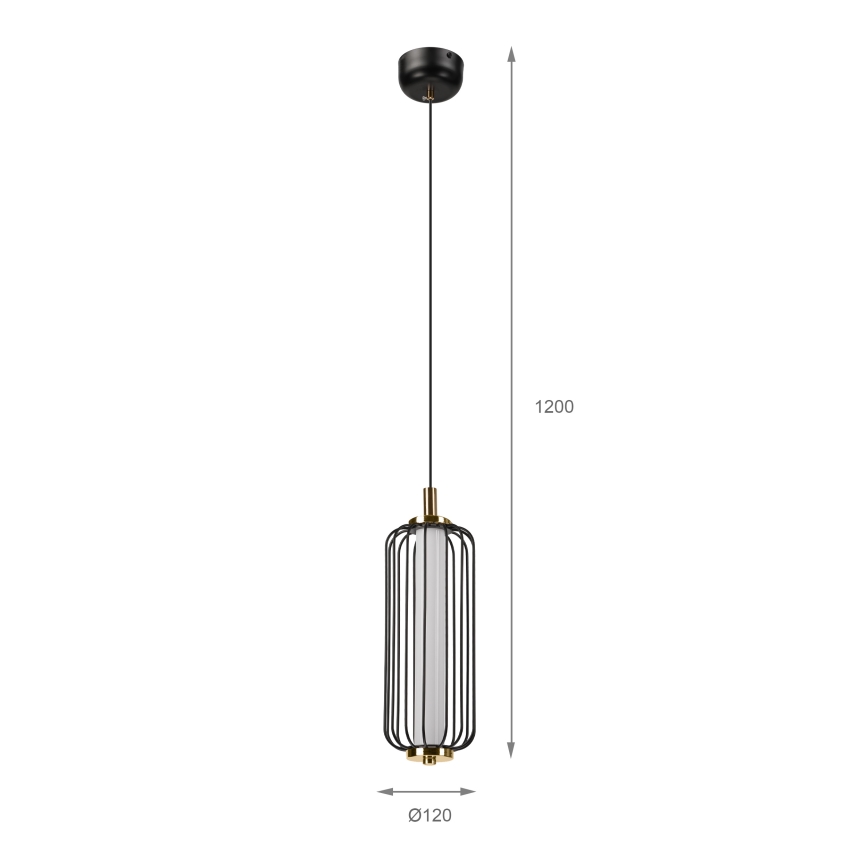 LED-hanglamp aan kabel BONNIE LED/15W/230V 3000K zwart