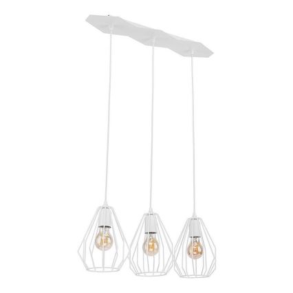 LED-hanglamp aan kabel BRYLANT 3xE27/60W/230V wit