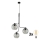 LED-hanglamp aan kabel CESAR 3xE27/15W/230V zwart/rookgrijs