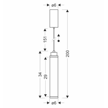 LED hanglamp aan kabel CORTE LED/10W/230V zwart