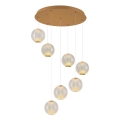 LED-hanglamp aan kabel CREMONA 7xLED/5W/230V 3000K goudkleurig