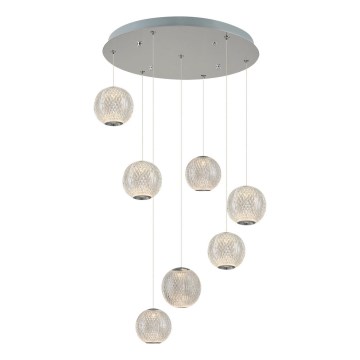 LED-hanglamp aan kabel CREMONA 7xLED/5W/230V 3000K mat chroom
