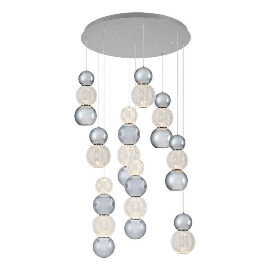 LED hanglamp aan kabel CREMONA LED/51W/230V 3000K mat chroom
