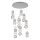 LED hanglamp aan kabel CREMONA LED/51W/230V 3000K mat chroom