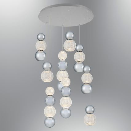 LED hanglamp aan kabel CREMONA LED/51W/230V 3000K mat chroom