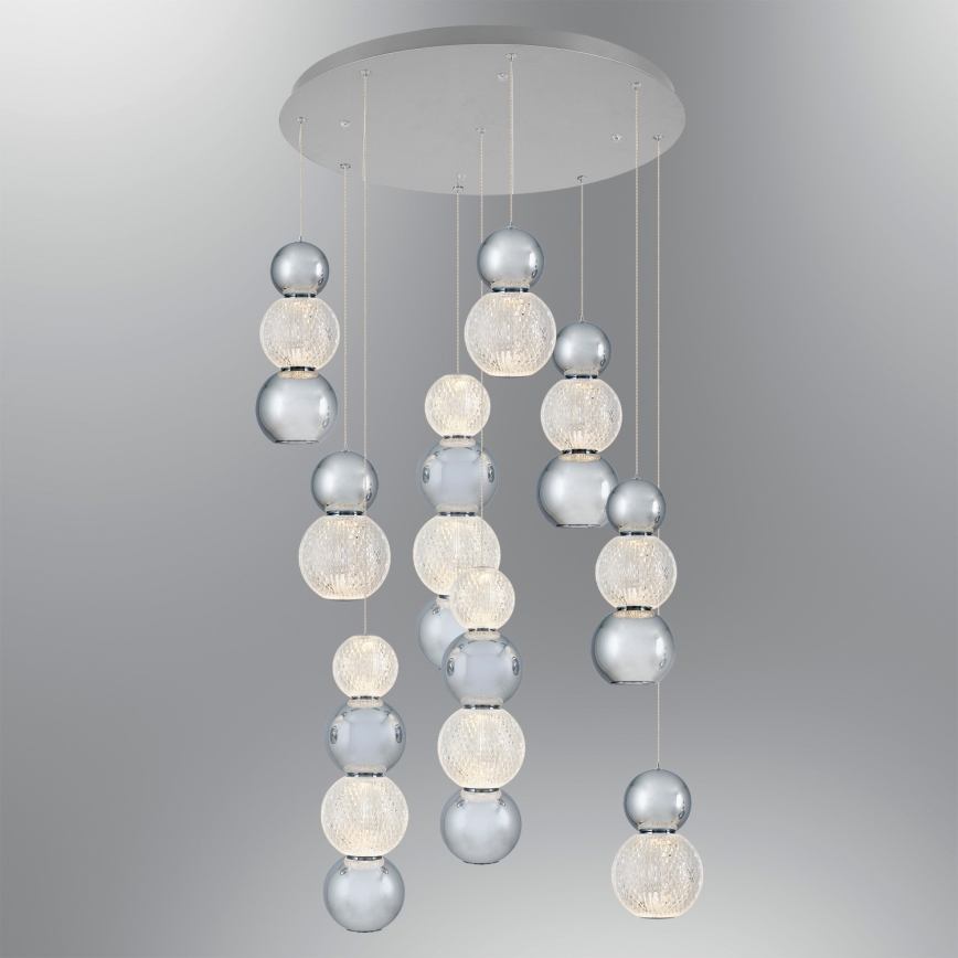 LED hanglamp aan kabel CREMONA LED/51W/230V 3000K mat chroom
