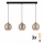 LED-hanglamp aan kabel DEVI 3xE27/15W/230V zwart/rookbeige