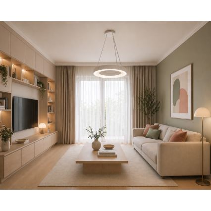 LED-hanglamp aan kabel DRAX LED/32W/230V 4000K Ø 38 cm wit