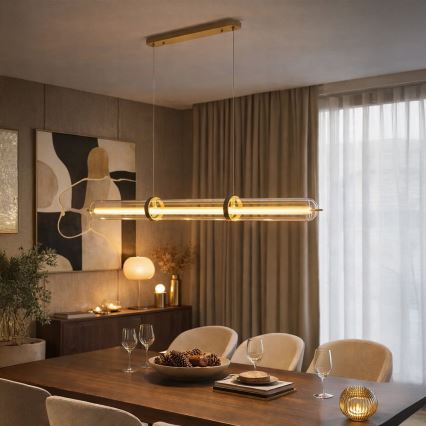 LED-hanglamp aan kabel ELIANA LED/34W/230V goudkleurig