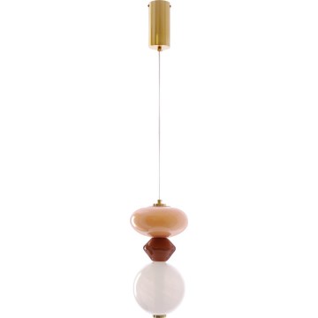 LED-hanglamp aan kabel FLORES LED/10W/230V goud/oranje/bruin