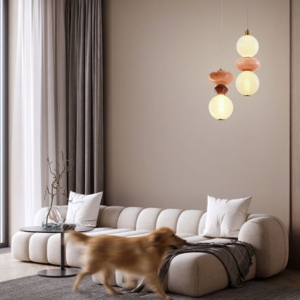 LED-hanglamp aan kabel FLORES LED/10W/230V goud/oranje/bruin