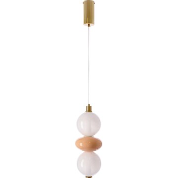 LED hanglamp aan kabel FLORES LED/12W/230V goud/oranje