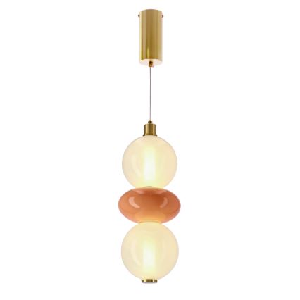 LED hanglamp aan kabel FLORES LED/12W/230V goud/oranje