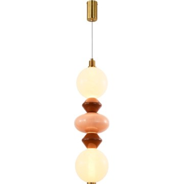 LED-hanglamp aan kabel FLORES LED/15W/230V goud/oranje/bruin